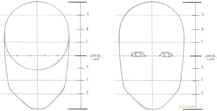 How to draw a face in 8 steps | RapidFireArt