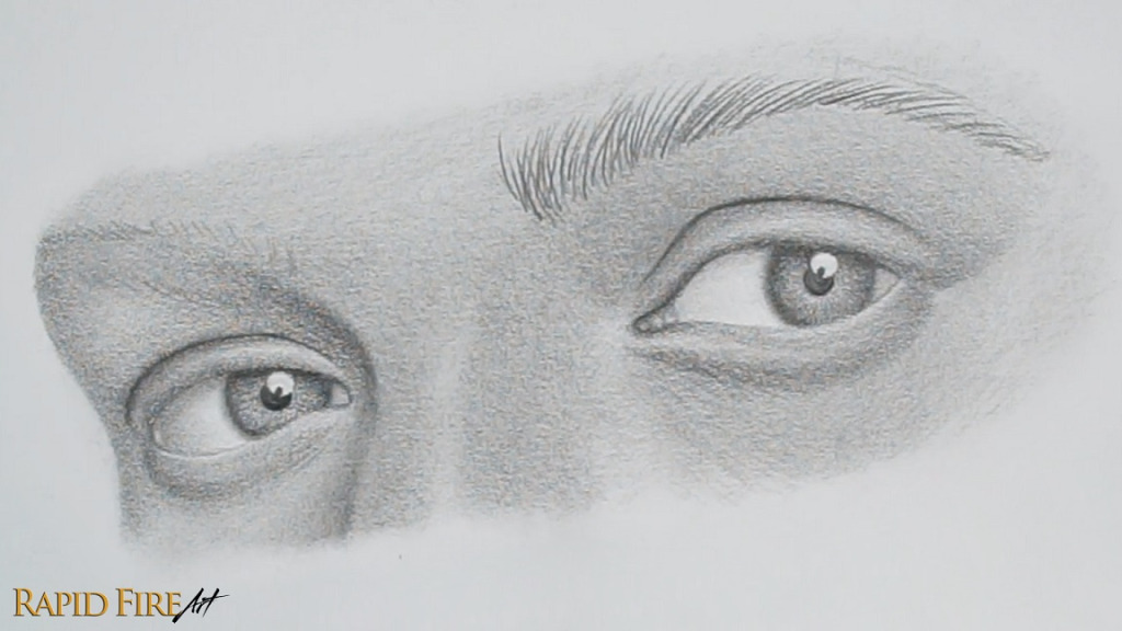 how to draw eyebrows from the 3/4 view part 1