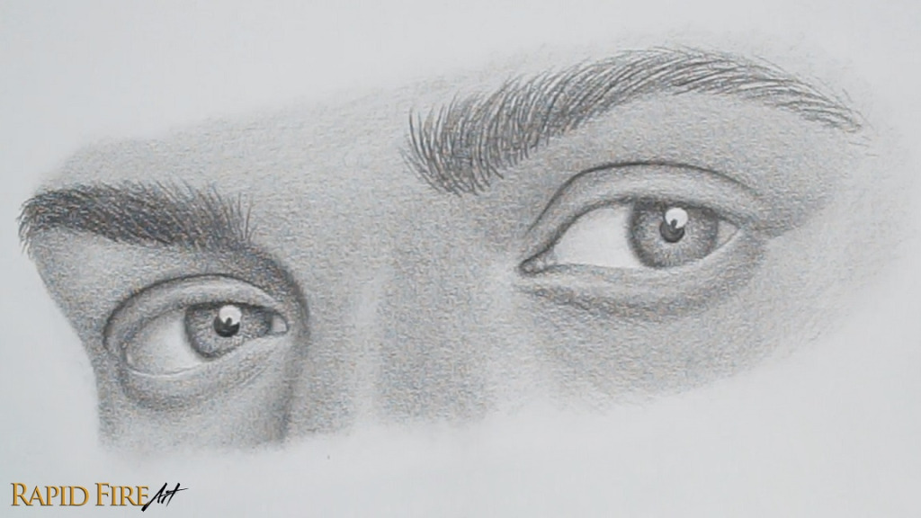 how to draw eyebrows from the 3/4 view part 4