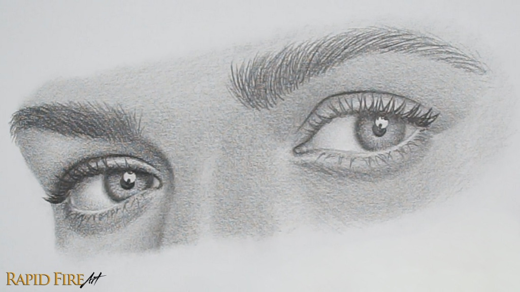 how to draw natural eyelashes on a 3 quarter view face