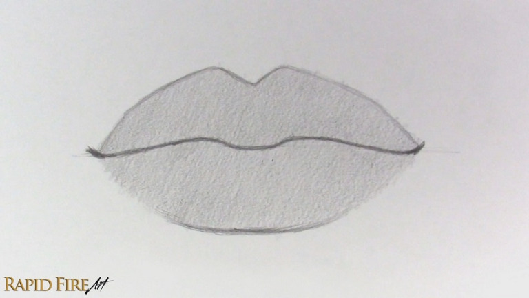 How to Draw Realistic Thin Lips in 10 Steps | RapidFireArt
