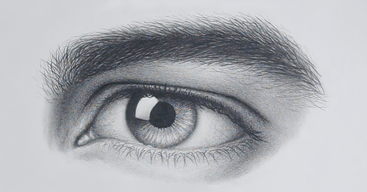 how to draw a hooded male eye