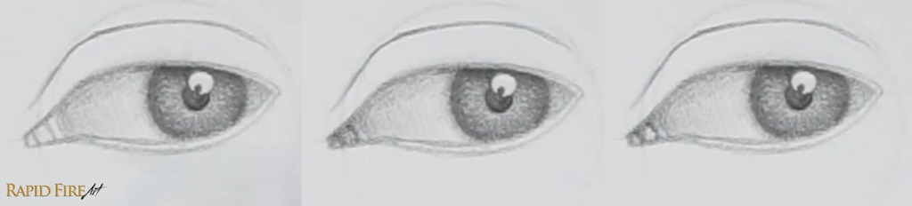 how to shade inner corner of realistic eye