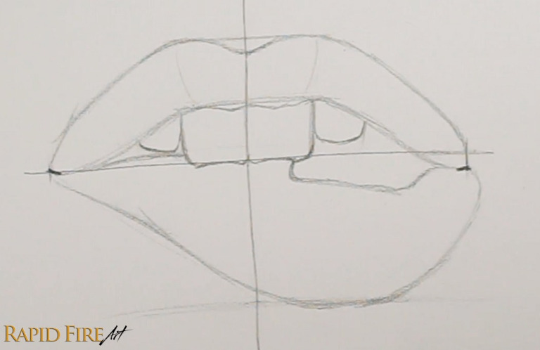 How to Draw Biting Lips | Seductive | RapidFireArt